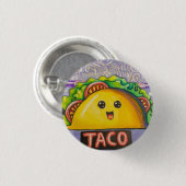 Badge Rond 2,50 Cm A Taco Kawaii (Devant & derrière)