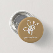 Badge Rond 2,50 Cm Abeille de miel (Devant & derrière)