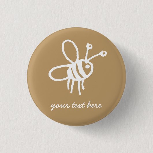 Badge Rond 2,50 Cm Abeille de miel (Devant)