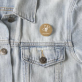 Badge Rond 2,50 Cm Abeille de miel (En situation)