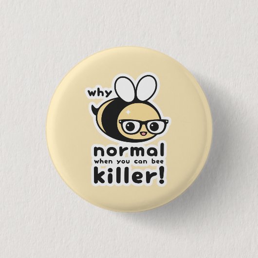 Badge Rond 2,50 Cm Abeille de tueur (Devant)