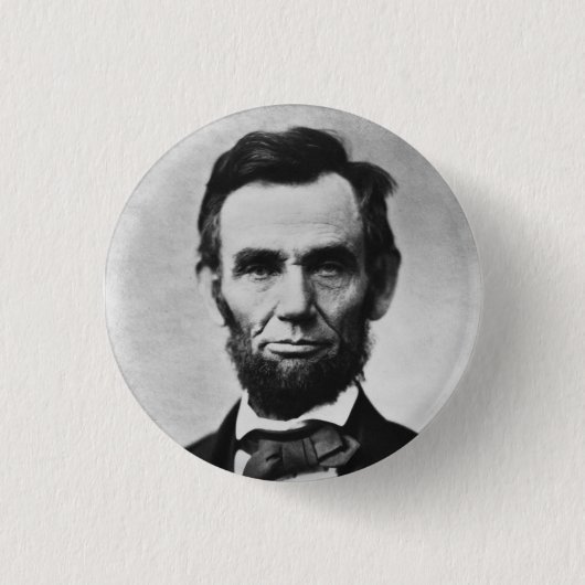 BADGE ROND 2,50 CM ABRAHAM LINCOLN (Devant)