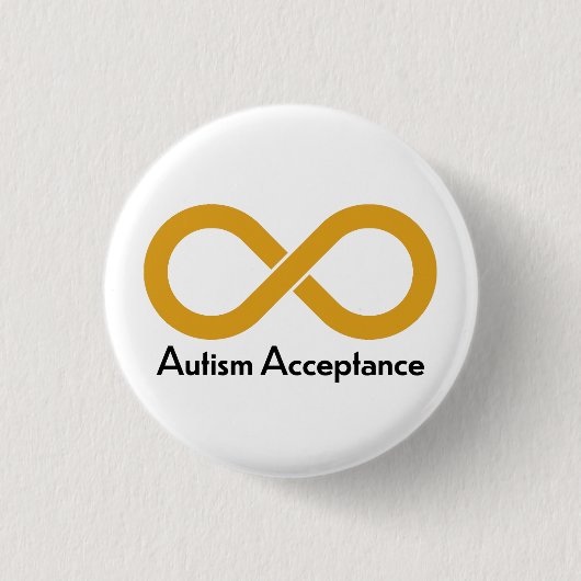 Badge Rond 2,50 Cm Acceptation de l'autisme (Devant)