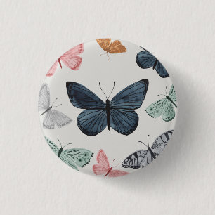 Badge Rond 2,50 Cm Accessoires de fête papillon bohème