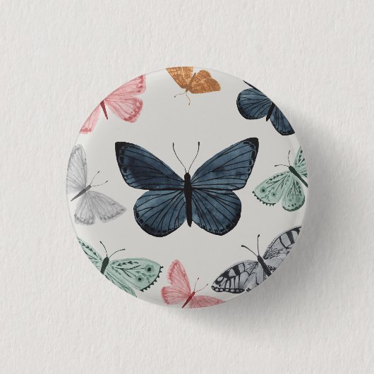 Badge Rond 2,50 Cm Accessoires de fête papillon bohème Favoris (Devant)