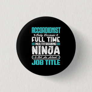 Badge Rond 2,50 Cm Accordéoniste Titre du poste - Instrumentaliste am
