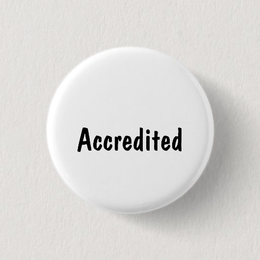 Badge Rond 2,50 Cm Accrédité (Devant)