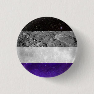 Badge Rond 2,50 Cm Ace dans l'espace - Ace Pride Indicateur/ Asexuel/