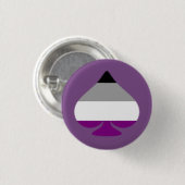 Badge Rond 2,50 Cm Ace sexuelle des pique (Devant & derrière)