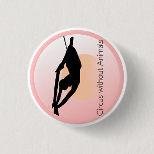 Badge Rond 2,50 Cm Acrobate de cirque moderne