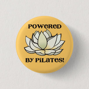 Badge Rond 2,50 Cm Actionné par Pilates Lotus