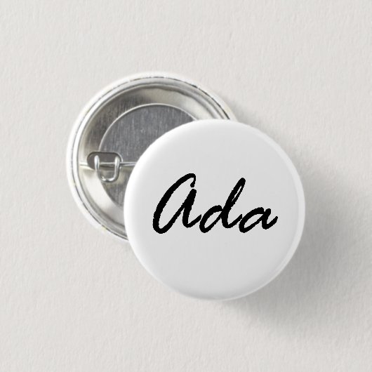 Badge Rond 2,50 Cm Ada name, pour Ada (Devant & derrière)