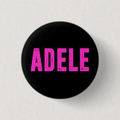 Badge Rond 2,50 Cm Adele nom, pour Adele (Devant)