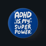 Badge Rond 2,50 Cm ADHD est ma superpuissance Fun Bulle Lettres Bleu<br><div class="desc">Bouton fait main pour vous ! Customisez avec votre propre texte ou modifiez les couleurs. Consultez ma boutique pour plus de couleurs et de dessins ou faites-moi savoir si vous voulez quelque chose de personnalisé!</div>