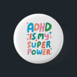 Badge Rond 2,50 Cm ADHD est ma superpuissance Fun Bulle Lettres color<br><div class="desc">Bouton fait main pour vous ! Customisez avec votre propre texte ou modifiez les couleurs. Consultez ma boutique pour plus de couleurs et de dessins ou faites-moi savoir si vous voulez quelque chose de personnalisé!</div>