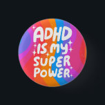Badge Rond 2,50 Cm ADHD est ma superpuissance Fun Bulle Lettres color<br><div class="desc">Bouton fait main pour vous ! Customisez avec votre propre texte ou modifiez les couleurs. Consultez ma boutique pour plus de couleurs et de dessins ou faites-moi savoir si vous voulez quelque chose de personnalisé!</div>