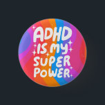 Badge Rond 2,50 Cm ADHD est ma superpuissance Fun Bulle Lettres color<br><div class="desc">Bouton fait main pour vous ! Customisez avec votre propre texte ou modifiez les couleurs. Consultez ma boutique pour plus de couleurs et de dessins ou faites-moi savoir si vous voulez quelque chose de personnalisé!</div>