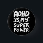 Badge Rond 2,50 Cm ADHD est mon super-pouvoir Fun Bubbleletters Black<br><div class="desc">Bouton fait main pour vous ! Customisez avec votre propre texte ou modifiez les couleurs. Consultez ma boutique pour plus de couleurs et de dessins ou faites-moi savoir si vous voulez quelque chose de personnalisé!</div>