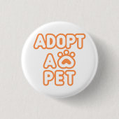 Badge Rond 2,50 Cm adopter un animal (Devant)