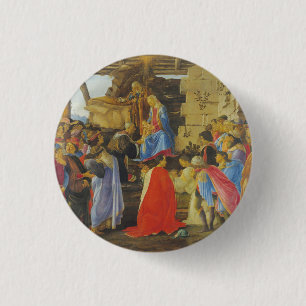 Badge Rond 2,50 Cm Adoration des Mages par Sandro Botticelli 1475