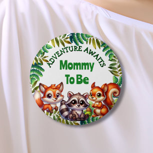 Badge Rond 2,50 Cm Adventure Attend Woodland Maman Pour Être Baby sho