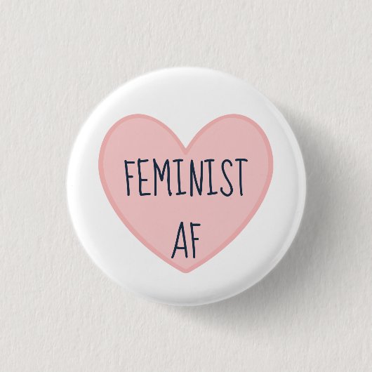 Badge Rond 2,50 Cm "AF féministe" (Devant)