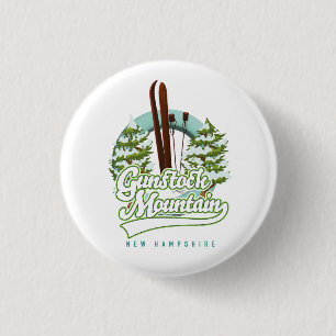 Badge Rond 2,50 Cm Affiche de ski de la montagne Gunstock New Hampshi