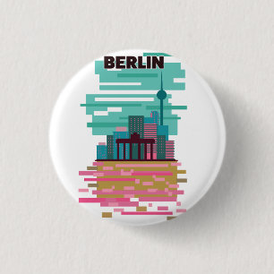 Badge Rond 2,50 Cm Affiche de voyage à Berlin