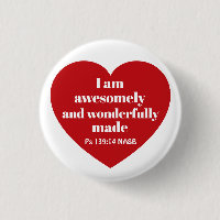 Affirmation de verset biblique positif Cœur rouge 