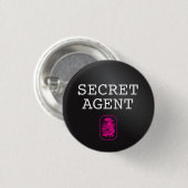 Badge Rond 2,50 Cm Agent secret (Devant & derrière)