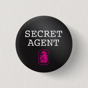 Badge Rond 2,50 Cm Agent secret
