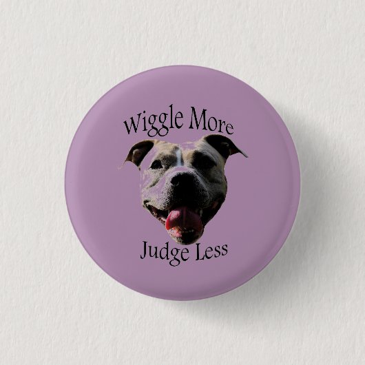 Badge Rond 2,50 Cm "Agitez plus, juge moins" de bouton (Devant)