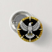 Badge Rond 2,50 Cm Aigle Abstrait (Devant & derrière)