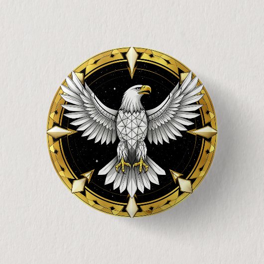 Badge Rond 2,50 Cm Aigle Abstrait (Devant)