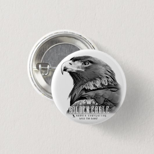 Badge Rond 2,50 Cm Aigle royal (Devant & derrière)