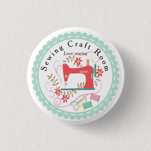 Badge Rond 2,50 Cm Aimer Coudre (Devant)