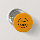 Badge Rond 2,50 Cm Ajouter votre logo orange (Devant & derrière)