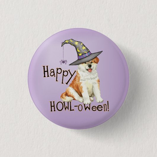 Badge Rond 2,50 Cm Akita Witch (Devant)
