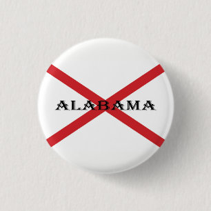 Badge Rond 2,50 Cm Alabama et drapeau pbcnt