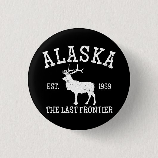 Badge Rond 2,50 Cm Alaska The Last Frontier (Devant)
