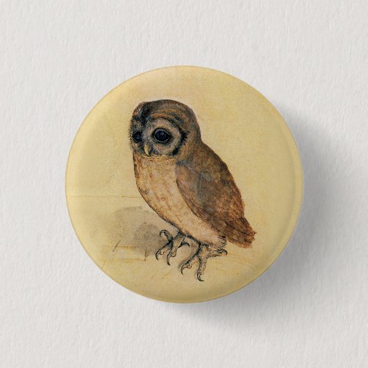 Badge Rond 2,50 Cm Albrecht Durer La Petite Chouette (Devant)