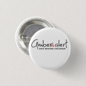 Badge Rond 2,50 Cm Alerte d'alerte Amber (Devant & derrière)