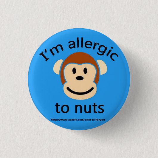 Badge Rond 2,50 Cm Alerte d'allergie d'écrou (Devant)