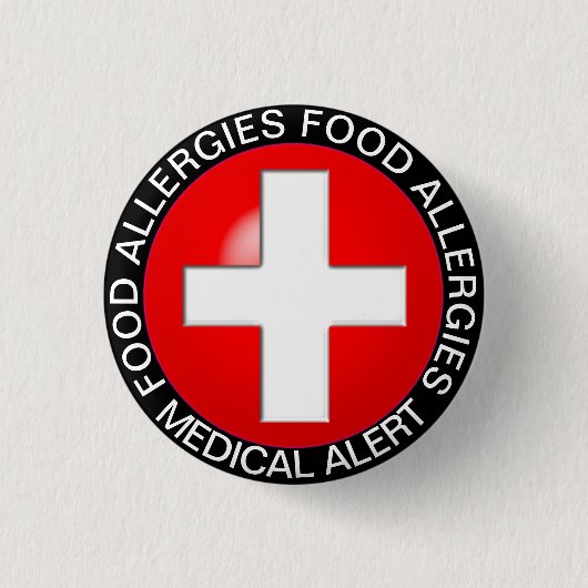 Badge Rond 2,50 Cm Alerte Médicale - Rouge (Devant)