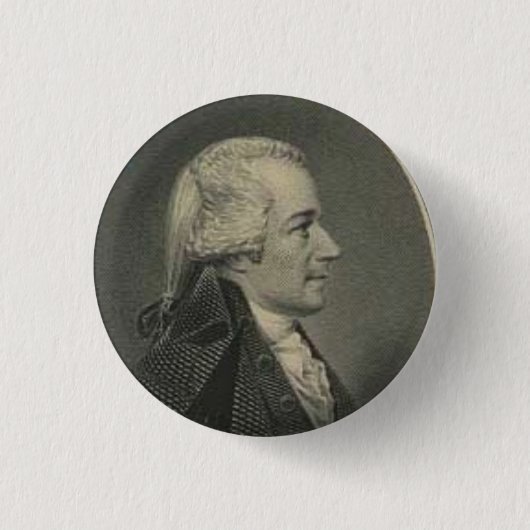 Badge Rond 2,50 Cm Alexander Hamilton gravant le bouton (Devant)