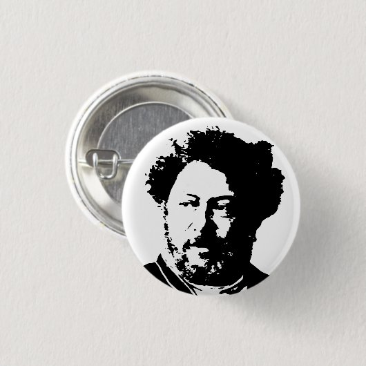 Badge Rond 2,50 Cm Alexandre Dumas (Devant & derrière)