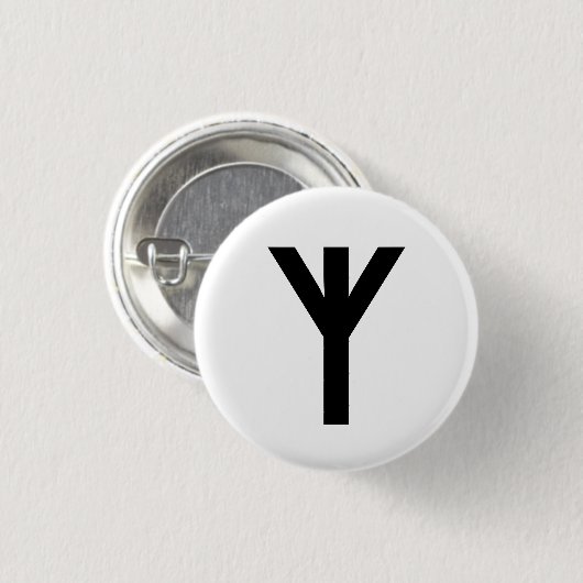 Badge Rond 2,50 Cm Algiz (Devant & derrière)