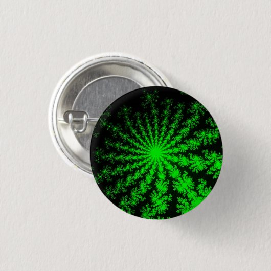 Badge Rond 2,50 Cm Alien Fractal Burst (Devant & derrière)