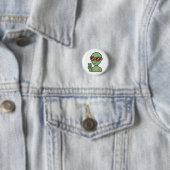 Badge Rond 2,50 Cm Alien Peace Out (En situation)