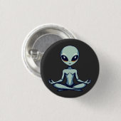 Badge Rond 2,50 Cm Alien zen (Devant & derrière)